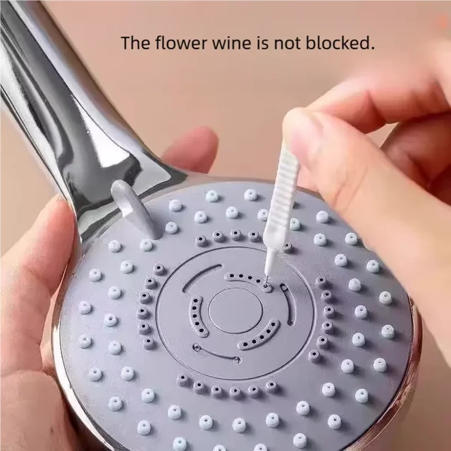 Agulha para limpeza do bico do chuveiro – Escova de limpeza para remover sujidade de pequenos espaços e orifícios do bico.
