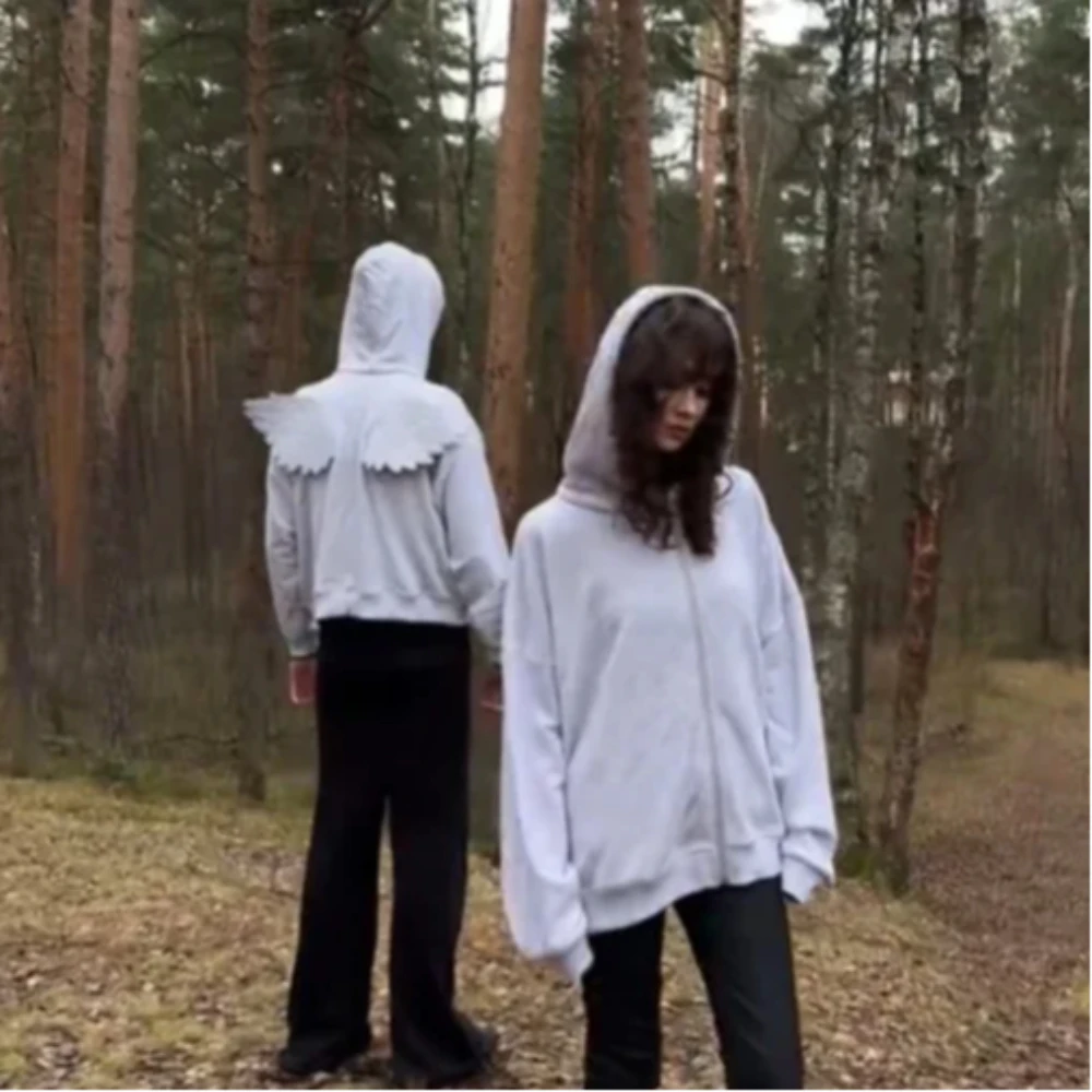 

Повседневный худи с 3D-крыльями ангела в стиле оверсайз для женщин, универсальный, приталенный, парный, удобный на каждый день, 2026