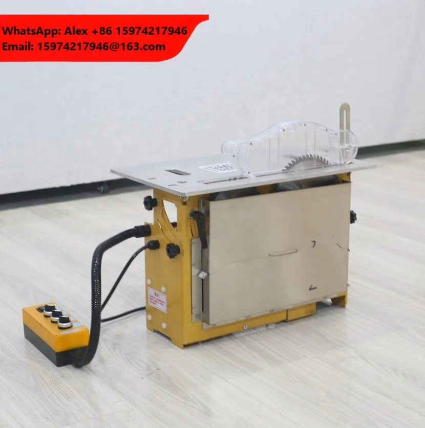 Brushless Motor Table Saw Set Woodworking Workbench Set Foldable Small Table Saw 2 In 1 Saw Electric Lifting