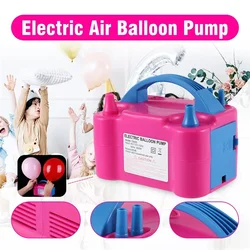 Portable High Voltage Double Hole AC Inflatable Electric Balloon Pump Electric Air Balloon Pump Dual Nozzle Inflator Blower