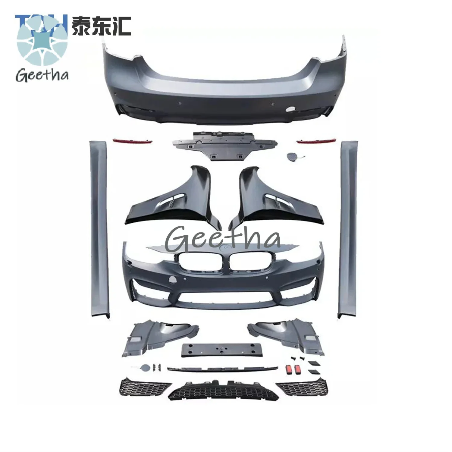 

Hot Sale PP for BMW M3 Style Front Bumper Rear Bumper Full Cover for BMW 3 Series F30 F35 Body Kit