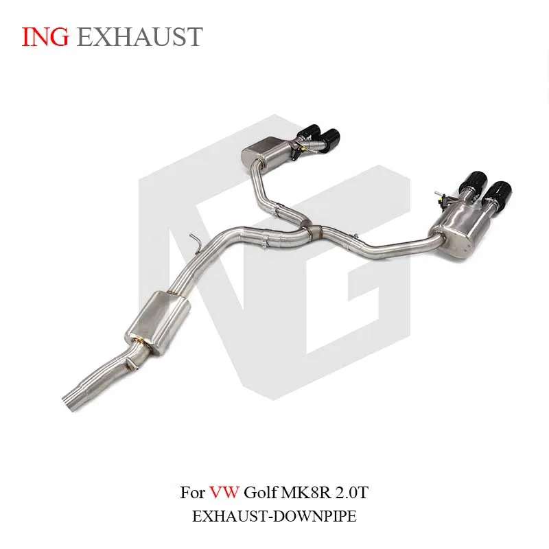 For VW Golf MK8R 2.0T With valve ING Stainless Steel Exhaust System Performance Catback