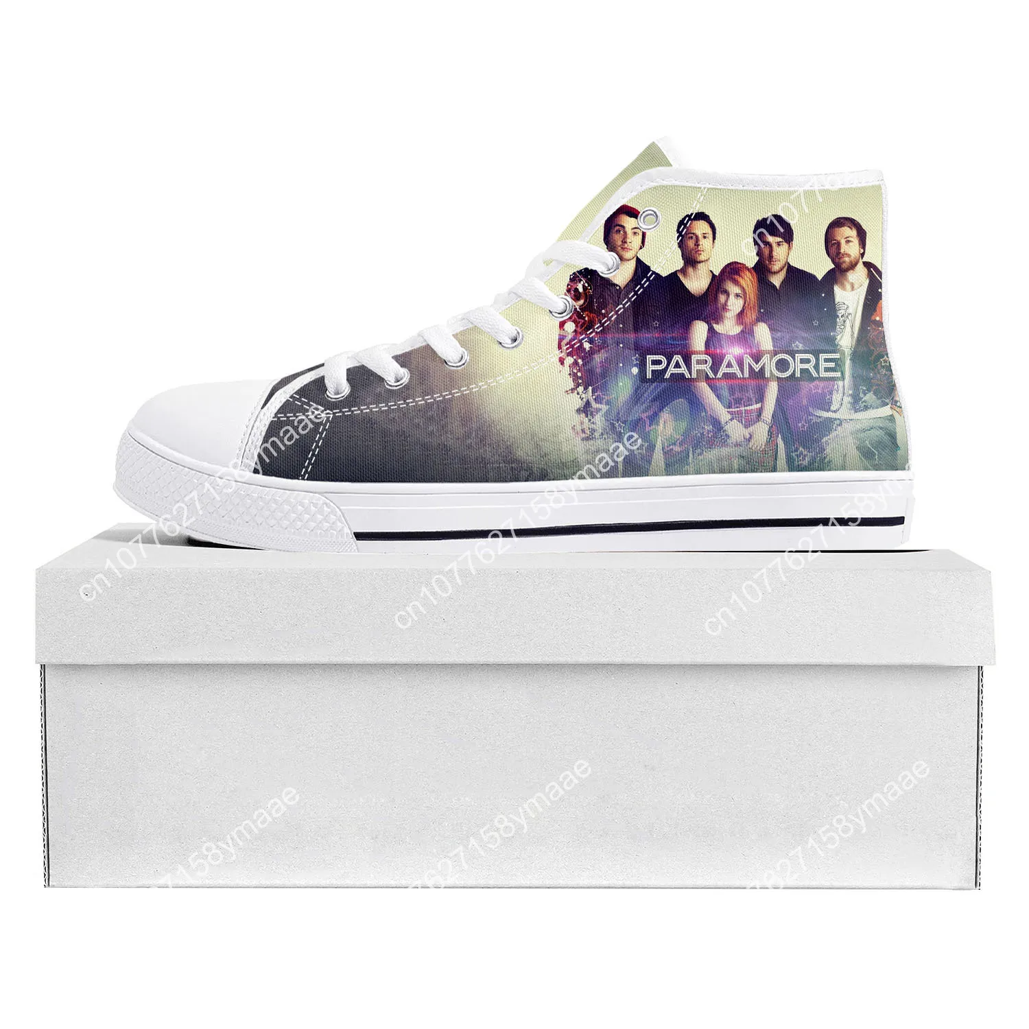 Paramore Rock Band High Top Sneakers Mens Womens Teenager Canvas High Quality Sneaker Casual Custom Made Shoes Customize Shoe