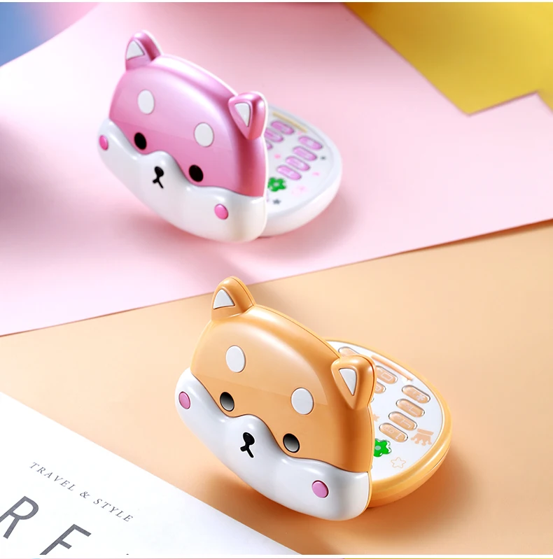 Cute Mini Koki Mobile Phone Flip Cartoon Kids Children Dual Sim 2G GSM Keyboard Botton MP3 Player Unlocked New Cellphone