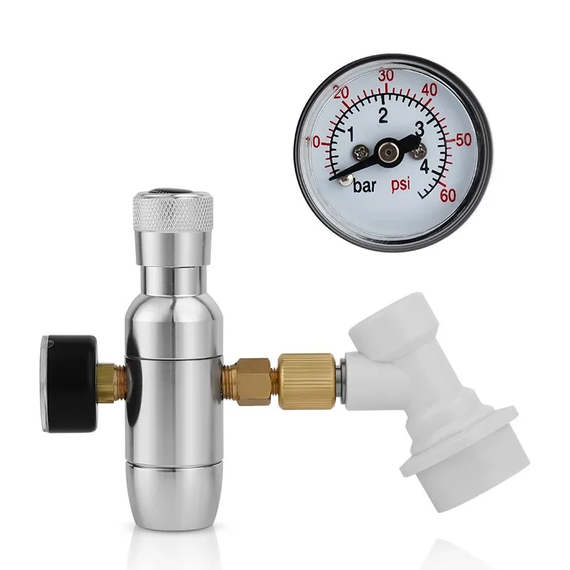 CO2 air valve CO2 pressure reducing valve 3/8UNF beer soda water pneumatic keg mini pressure reducer view 5