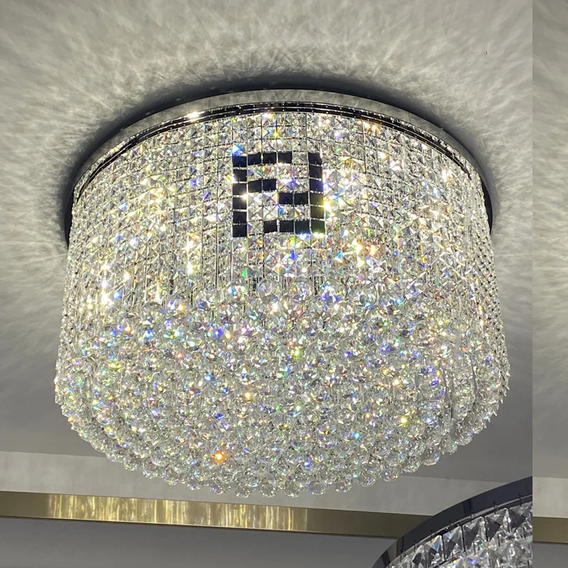 

Modern luxury K9 Crystal LED Round Ceiling Chandelier Lamp Home Decor Light Living Dining Room Bedroom Lobby Cristal Lustre