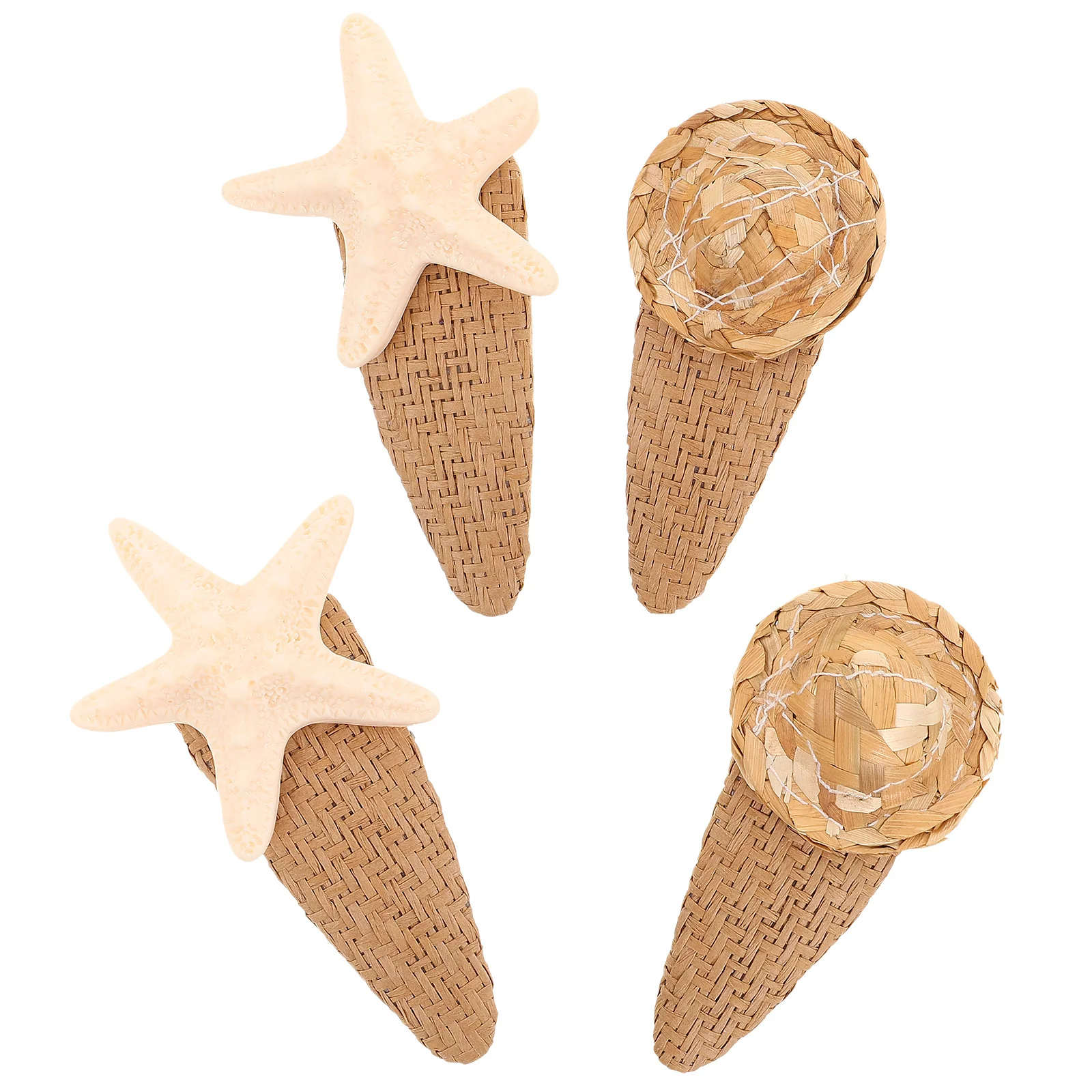 

4Pcs Mermaid Hair Clips Beach Hair Accessories Seashell Barrettes Set Summer Ocean Style for Girls Women Seashell Clip