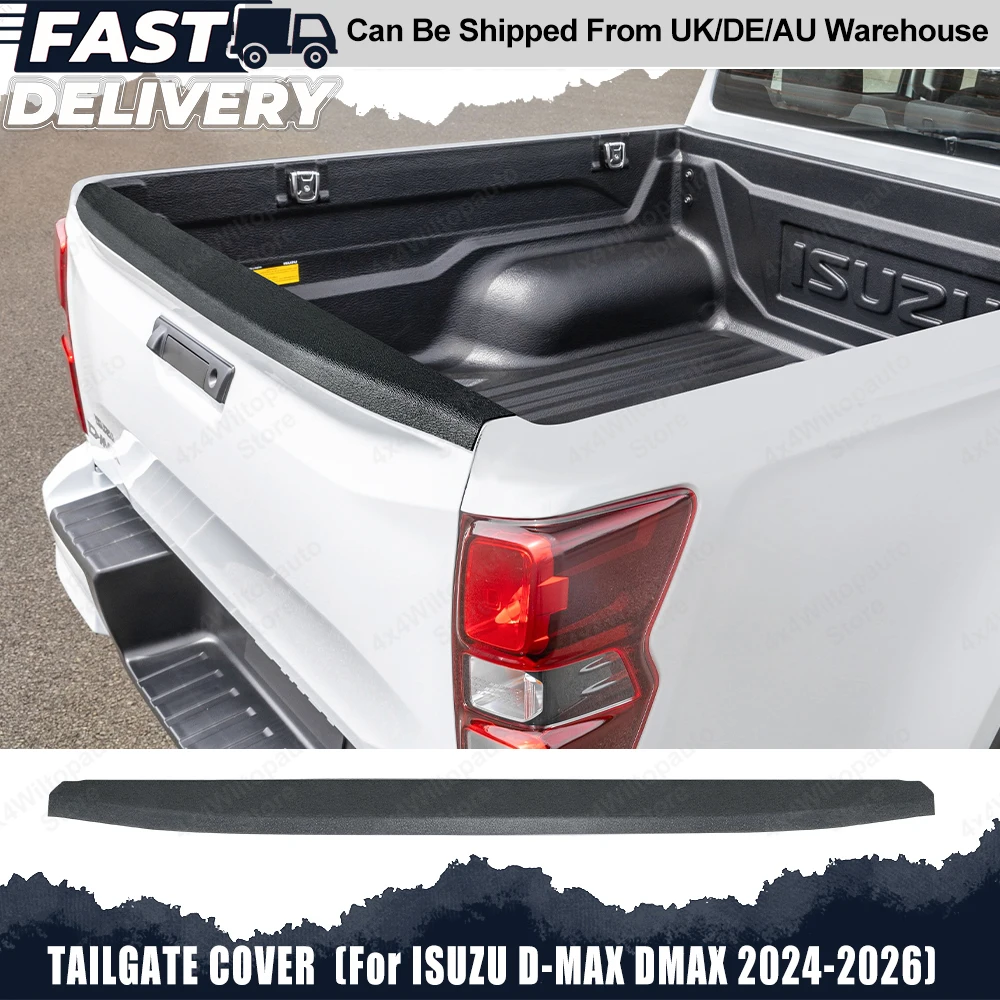 Image of 1 Stück Heckklappen-Schienenabdeckung für Isuzu D-max Dmax 2024 2025 2026 Heckklappenschutz Pickup Truck Auto-Styling Zubehör