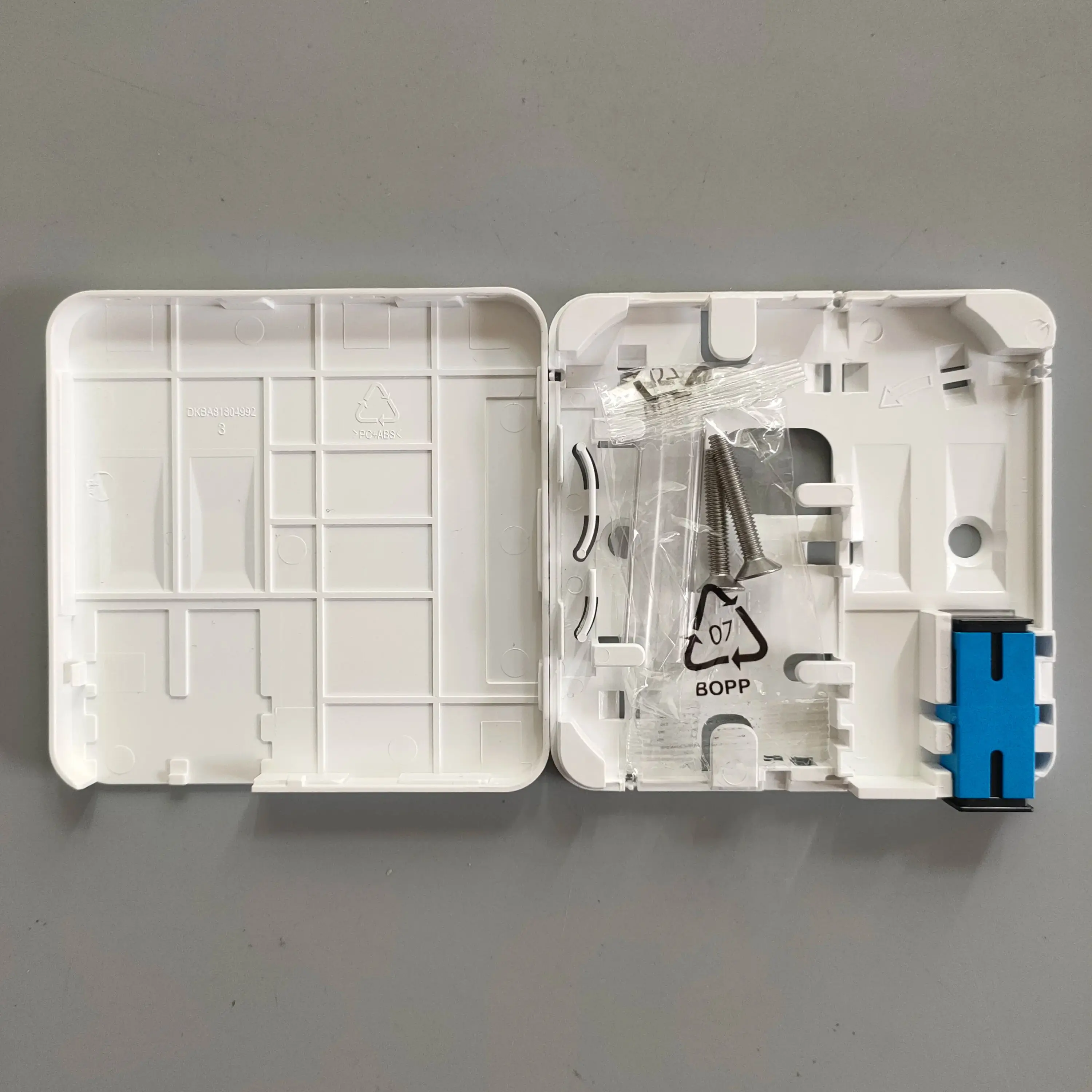 

Fiber Optic Access Faceplate Box 2120-T-1 SC With Fiber Adapter Electrical Junction Box Wall-Mount Wiring Enclosure