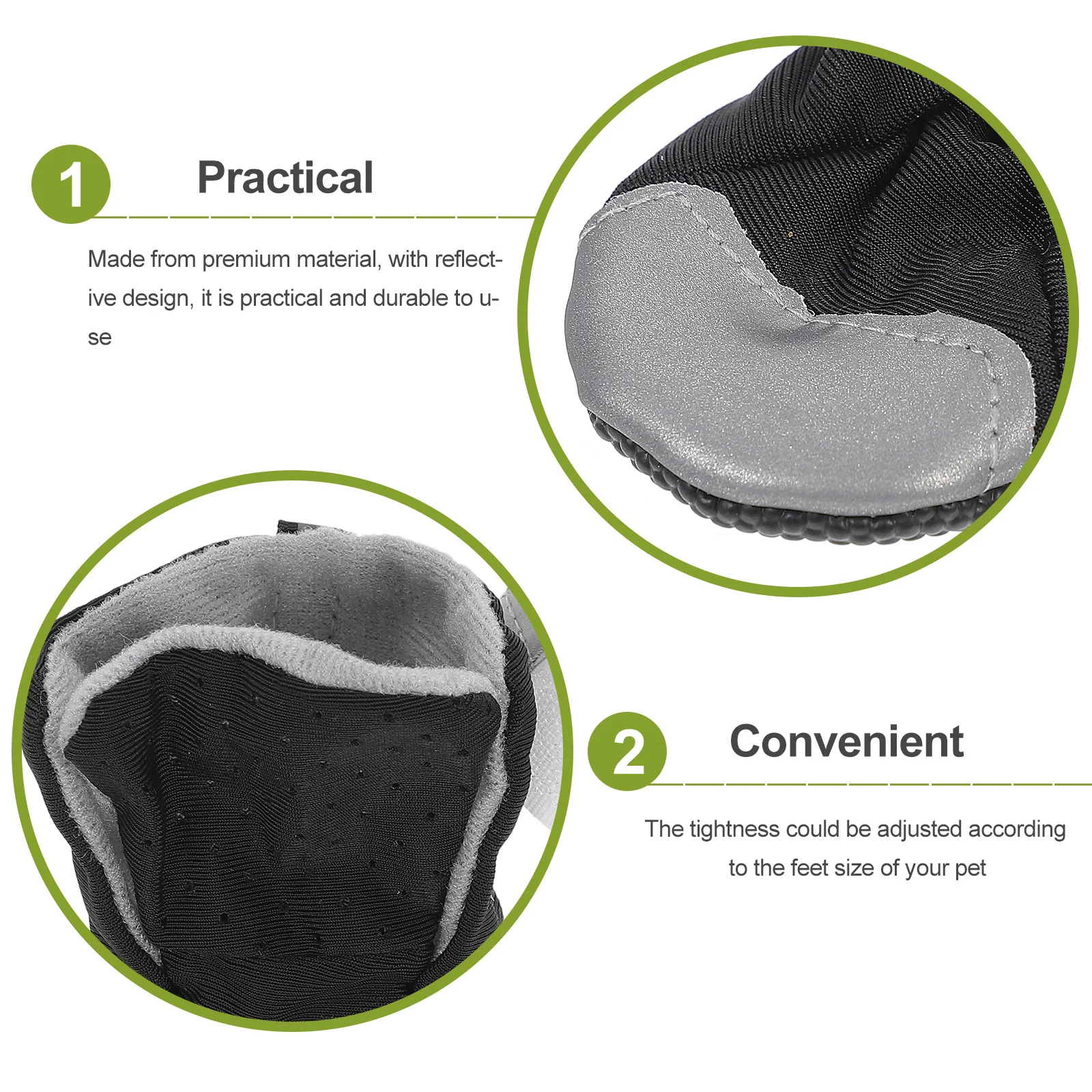 

4Pcs Dog Protective Shoes Breathable Outdoor Paw Protectors Adjustable Anti-Skid Reflective Boots for Small Pet Dogs