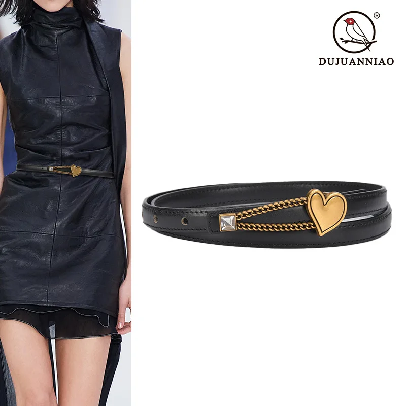 

Women's Belt Designer A Small Number of New Style Paper ClipsLove ButtonsFashionable Personality Belt and Jeans Belt for Suits