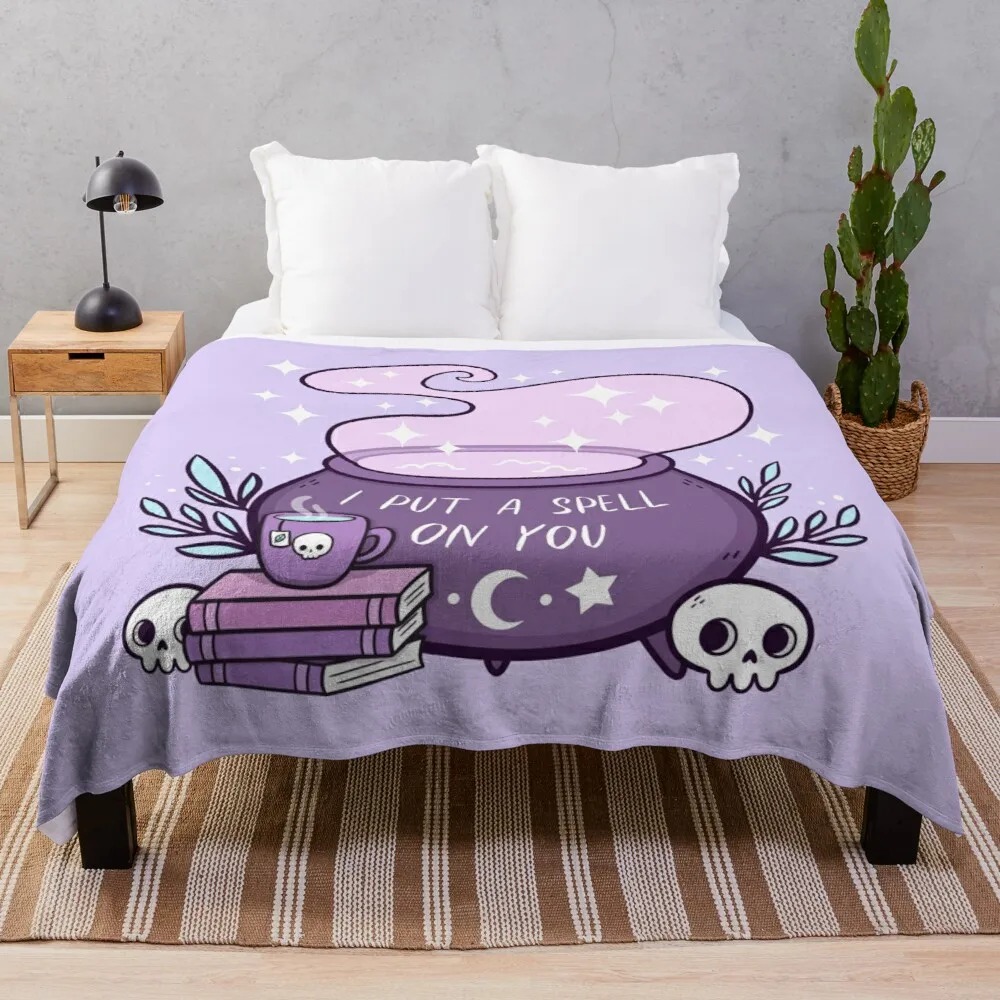 Witch Cauldron // Purple | Nikury Throw Blanket softest blanket loose blanket blanket for decorative sofa