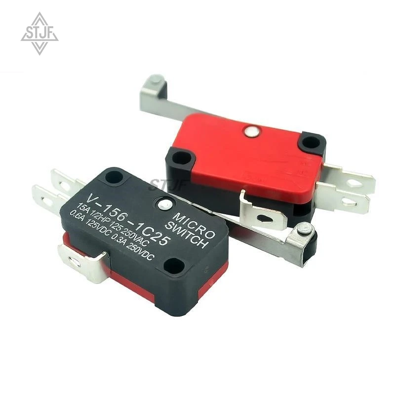 1PCS V-156-1C25 15A The micro switch, Push Button SPDT Momentary Snap Action Limit switch, travel switch