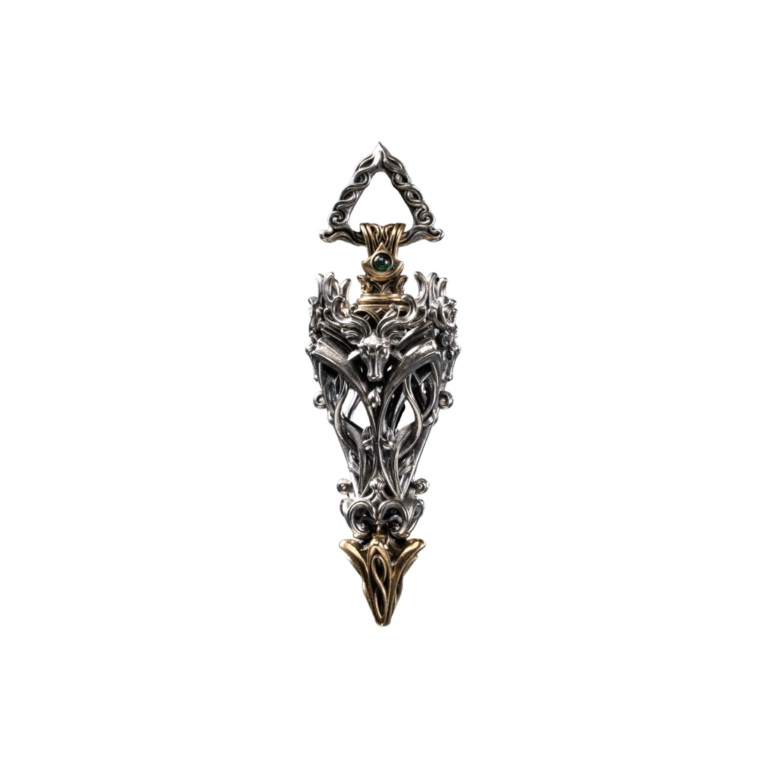 COPPERTIST.WU Pendulum Pendant Necklace for Men & Women, Gothic Talisman Jewelry, Energy Stone Necklace Gift