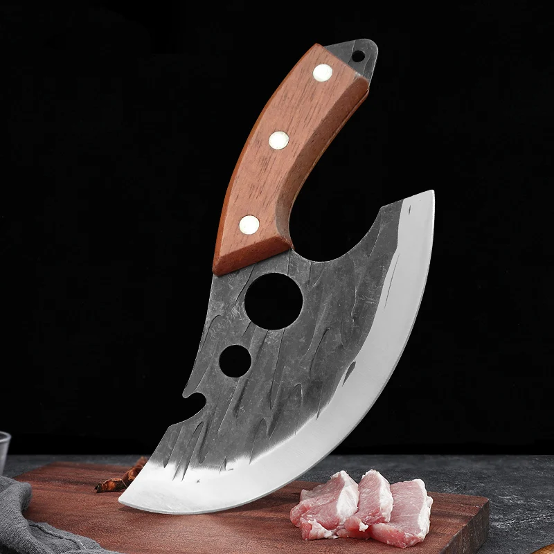 Multifunctional Kitchen Knife Stainless Steel Forged Knife Meat Cleaver Boning Knife with Bottle Opener Pocket Knife With Cover