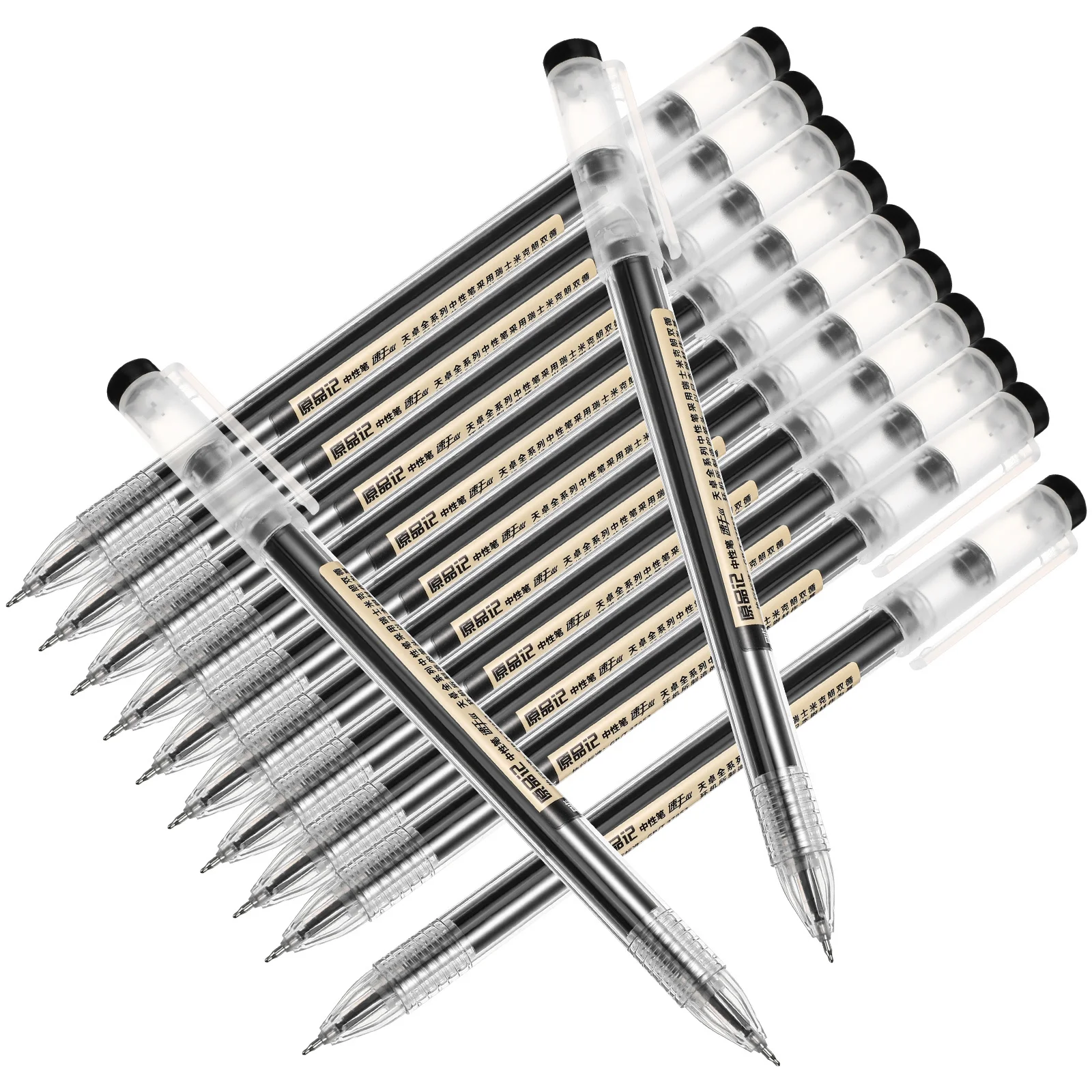 

12 Pcs Gel Pen Pens Smooth Writing Signature Full Needle Ink Journal Plastic Black Bulk