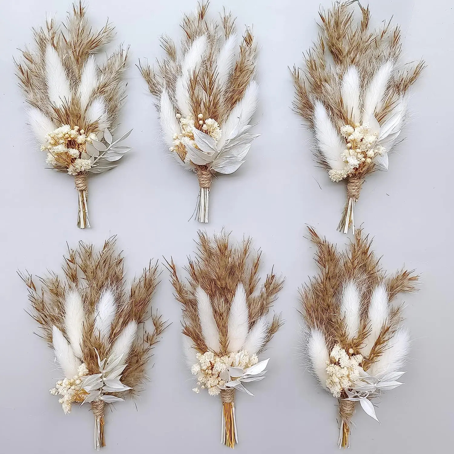 

Mini Dried Flower Bouquet Boho Wedding Decor Boutonniere for MenTable Centerpieces Dry Pampas Grass Birthday Cake Flowerswedding