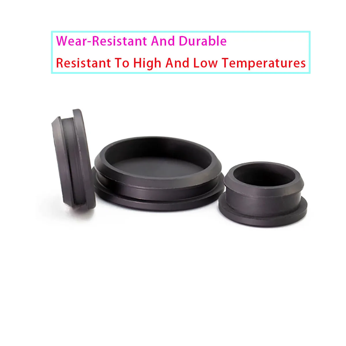 12.5 13 13.5 14 15 16 17 18-30mm Black Silicone Rubber Snap Fit Hole Plug Punched End Cap Sealing Plug