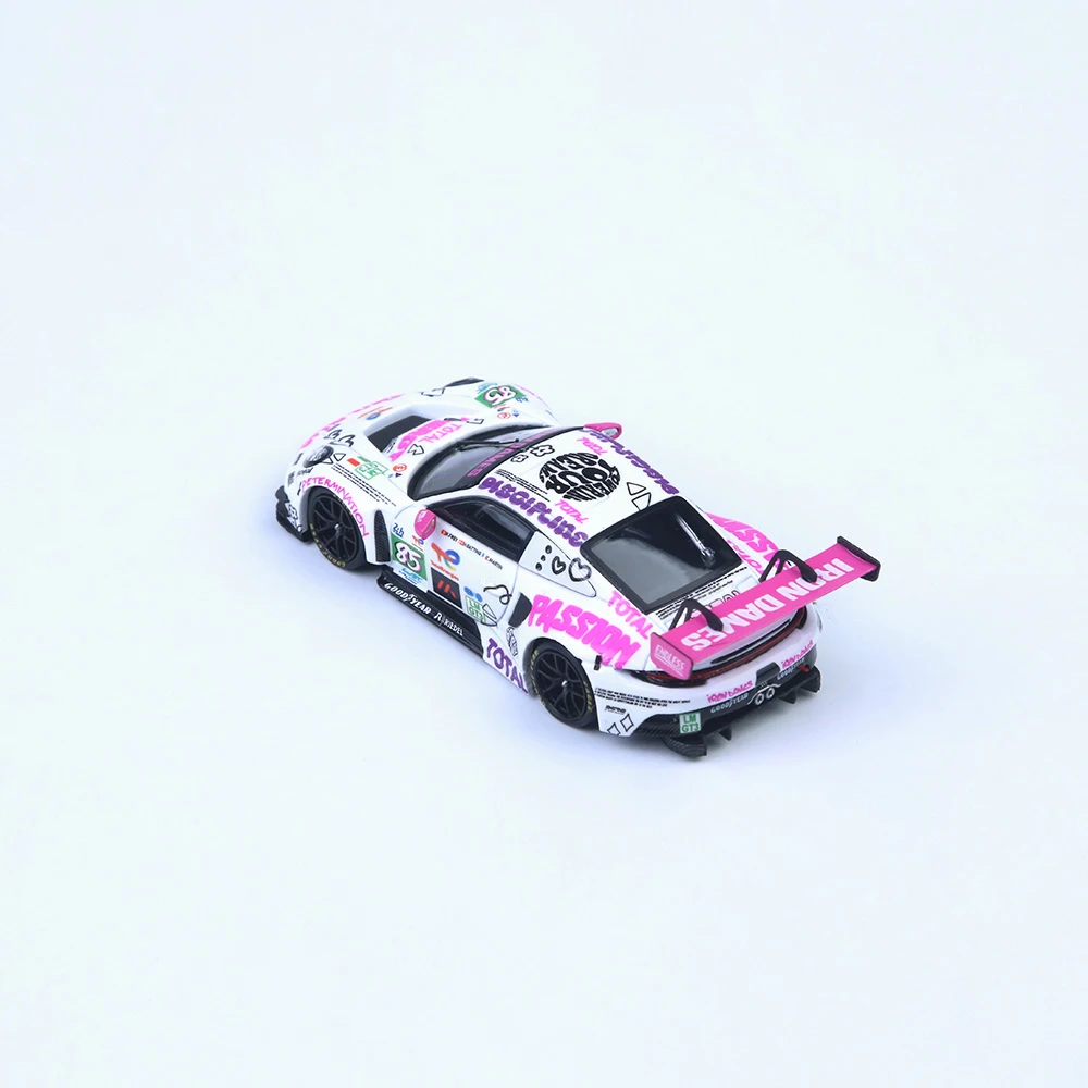 StarRace 1:64 Sports Car Diecast Alloy Model Pink White Race Livery Mini Simulation Vehicle Adult Hobby Display Collectible Toy