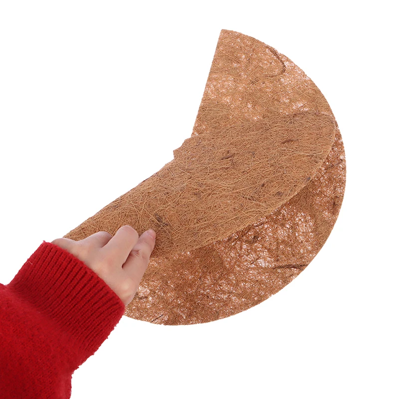 1Pc Natural Coconut Fiber Tree Mulch Mat Cover Protector 20/30/35/40cm Flower Pot Disc Pad Weed Control Warm Moisture Cushion