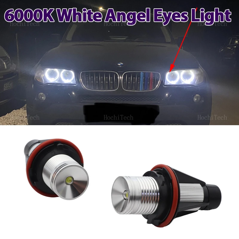 20W Angel Eyes LED  Marker Lights Bulb Replace For BMW E87 E39 M5 E60 E61 E63 E64 M6 E65 E66 E83 X3 E53 X5