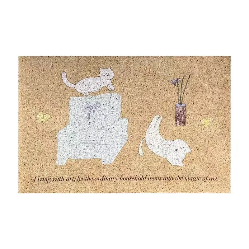 Anti slip floor mat with silk ring for entry into the living room, entrance to the foyer, carpet for anti slip at the entrance