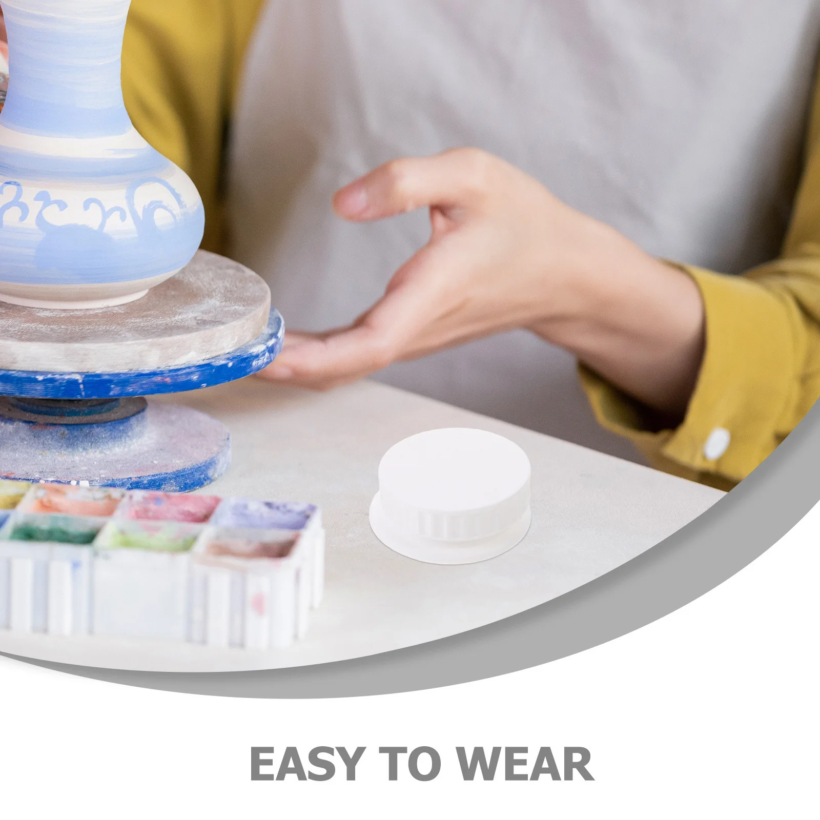 

Art Paint Mixing Palette Mason Jar Style Portable Watercolor Tray With Lid 6 Well Plastic Mixing Dish For Artists - Travel