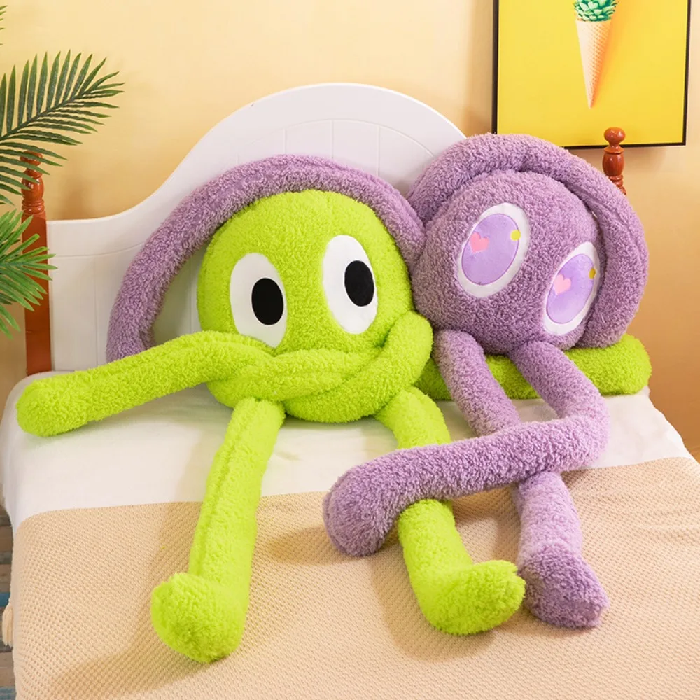 Pulpo de 200cm de pierna larga, muñeco de peluche de pulpo, verde, morado, almohada de felpa de pulpo de pierna larga, juguetes de peluche de pulpo Kawaii grande