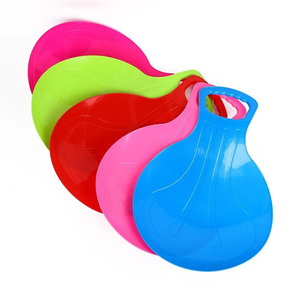 Safe Heavy Duty Grass Sliding Sled With Handle Large Size Skiing Board Solid Color Thicken Snow Sled Outdoor