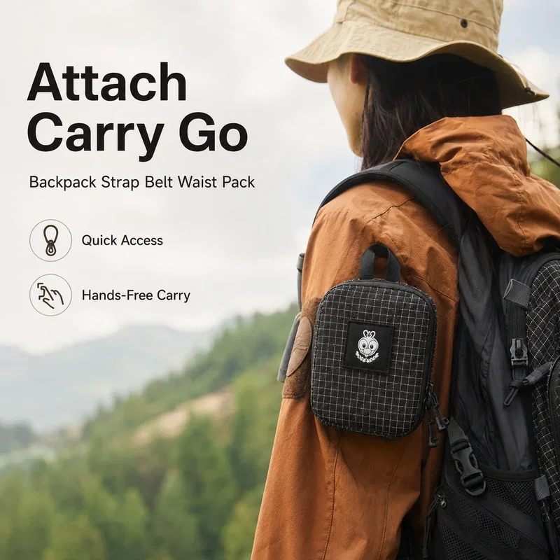 EDC Grid Fabric Organizer Pouch Water Repellent Hard Shell Storage Bag Pocket Mini Carry Case Outdoor Cable Gadget First Aid Kit