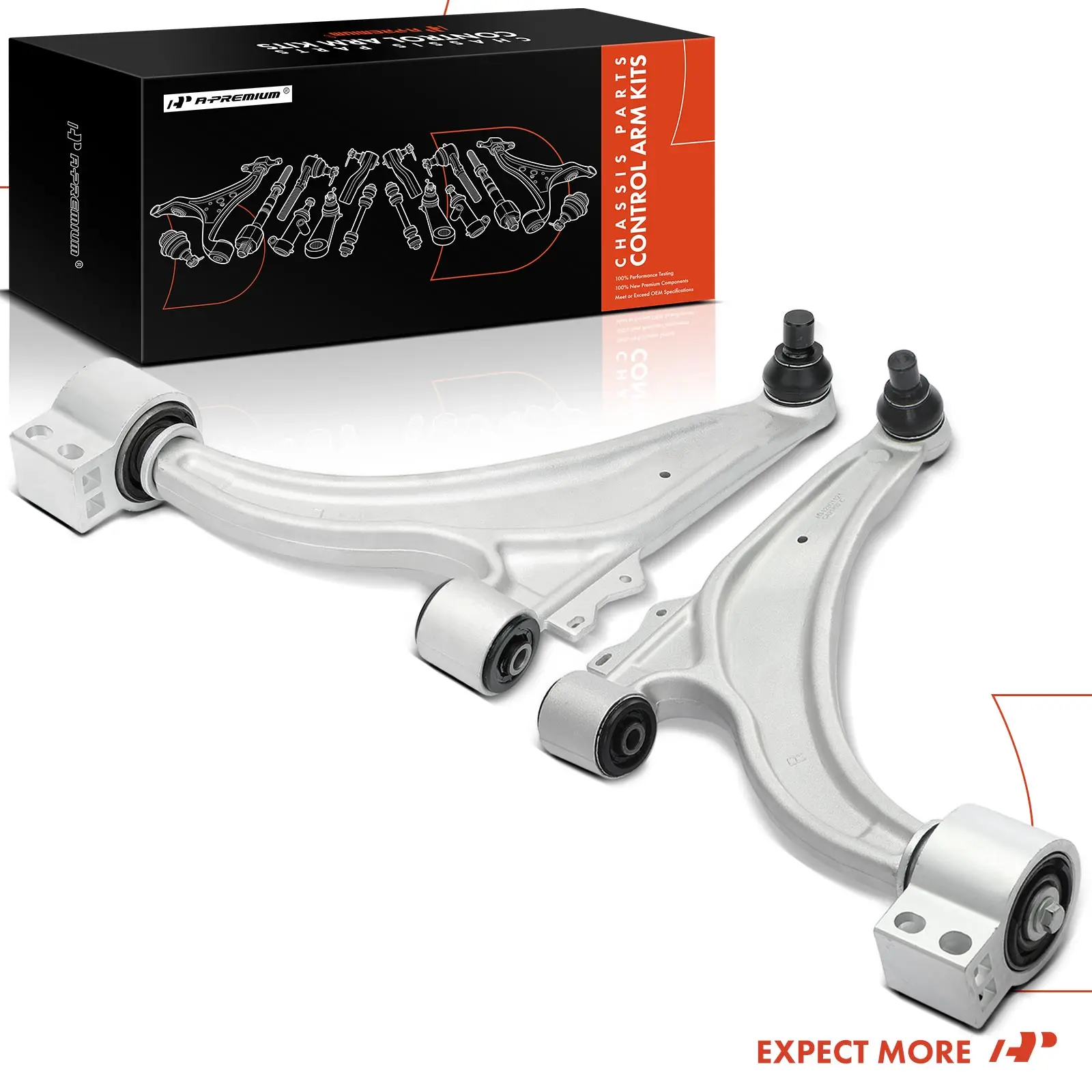A-Premium 2x Control Arm with Bushing for Chevrolet Cruze Volt 2011-2015 Cruze Limited 2016 Buick Verano 2012-2017