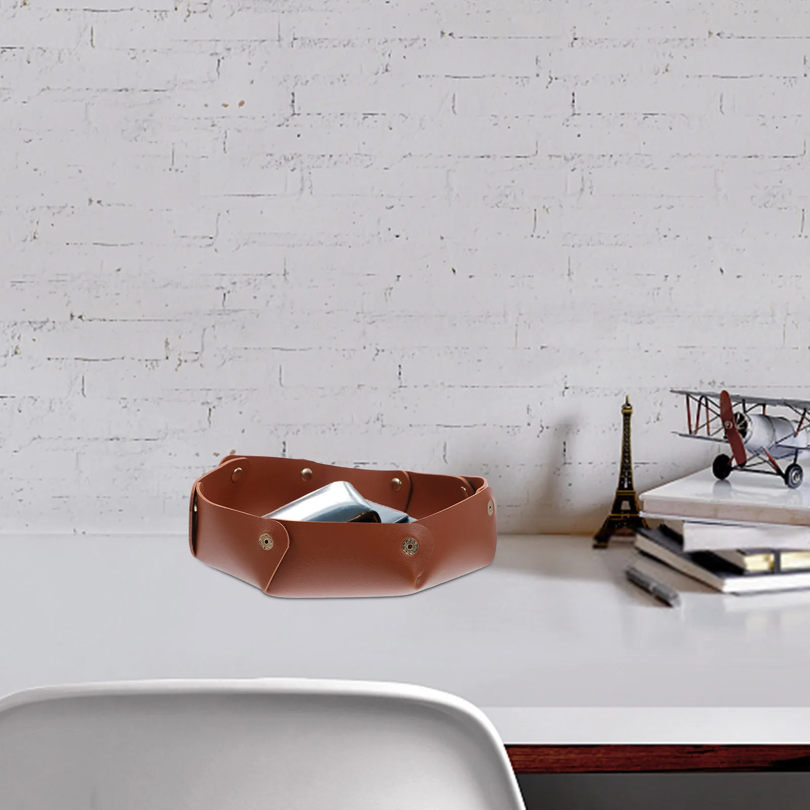 

1pc Storage Box Desktop Organizer For Keys Watches Jewelry Coins Easy Clean Home Office Bedroom Dorm Study Room