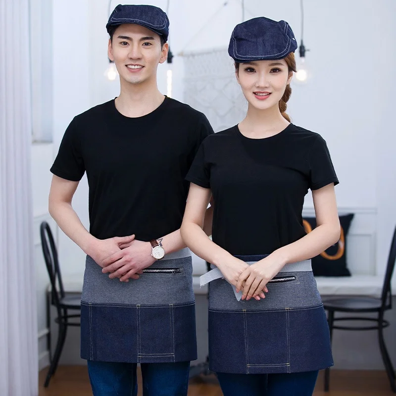 

Ice Silk Cotton round Ne T-irt ort Sve Women's Work orm for Restaurant And Ce Suitable for Hot Pot And BBQ ops