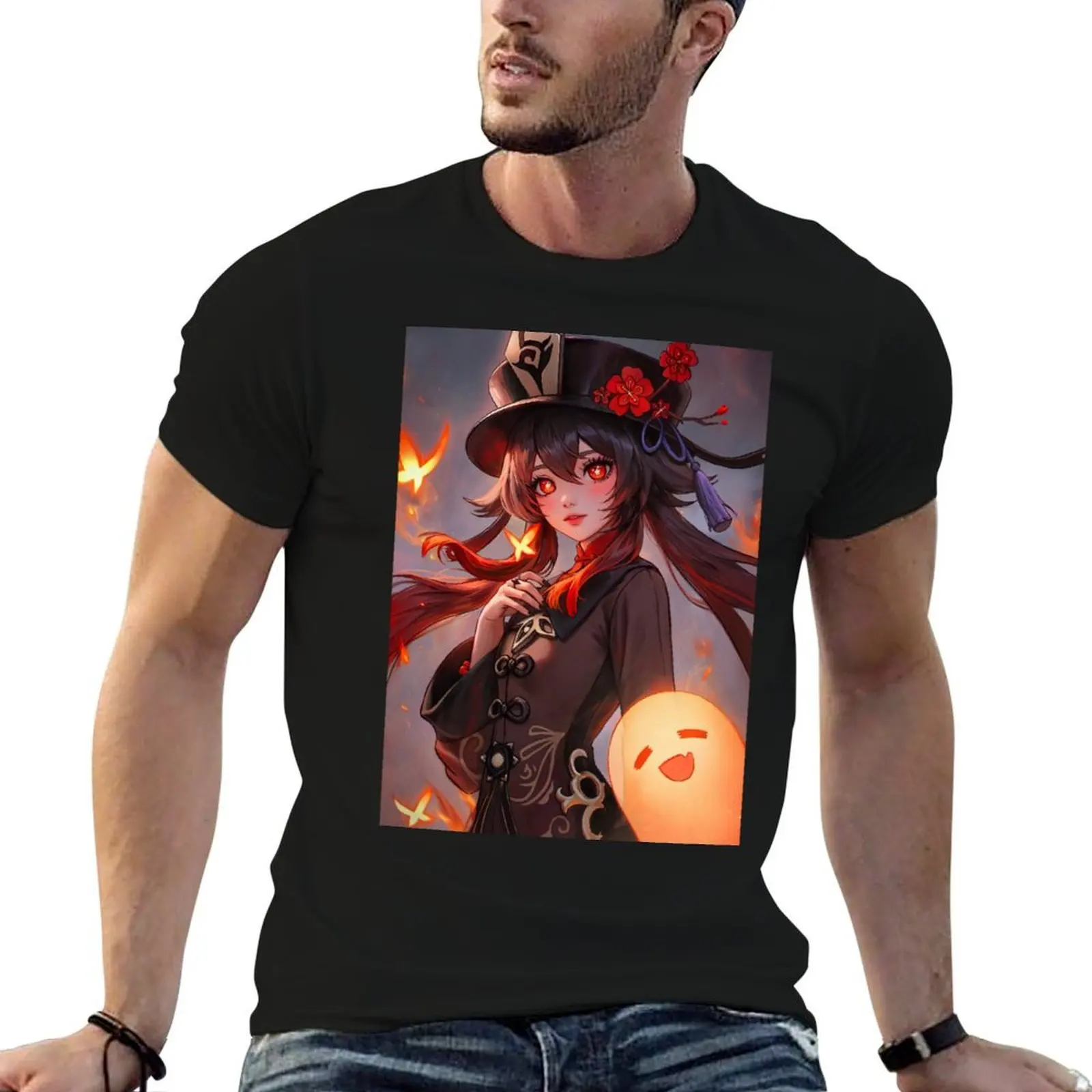 Hu Tao and Boo Tao T-Shirt Casual Basic Short Sleeve T-Shirt