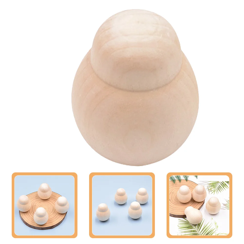 

5Pcs Wooden Unpainted Peg People DIY Handcrafts for Children's Creative Painting Projects Wooden People Craft Peg