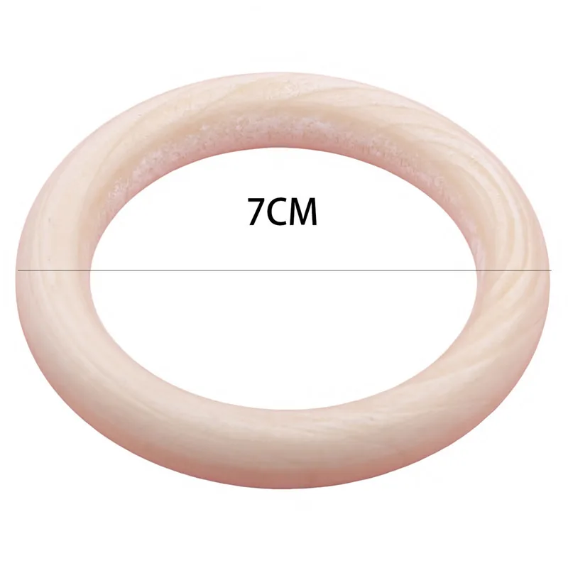 5/10pcs 70mm Beech Wooden Rings Baby Teether BPA Free Wooden Blank Rodent DIY Nursing Bracelets Children\'S Goods Toys