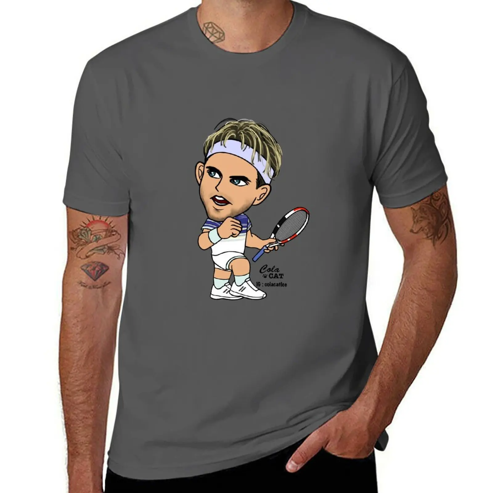 

Dominic Thiem T-Shirt man t shirt cotton anime tshirt T-Shirt