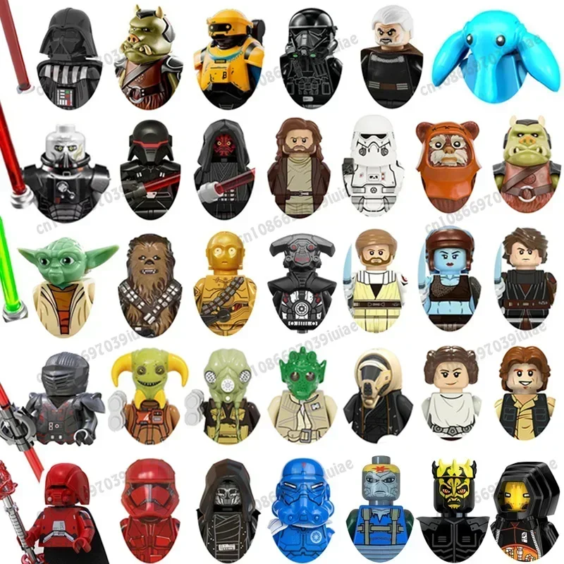 

BEAST KINGDOM Battle Droid Darth Luke Skywalker Vader Han Solo Boba Fett Figure Toy Bricks Assembling Doll Building Blocks