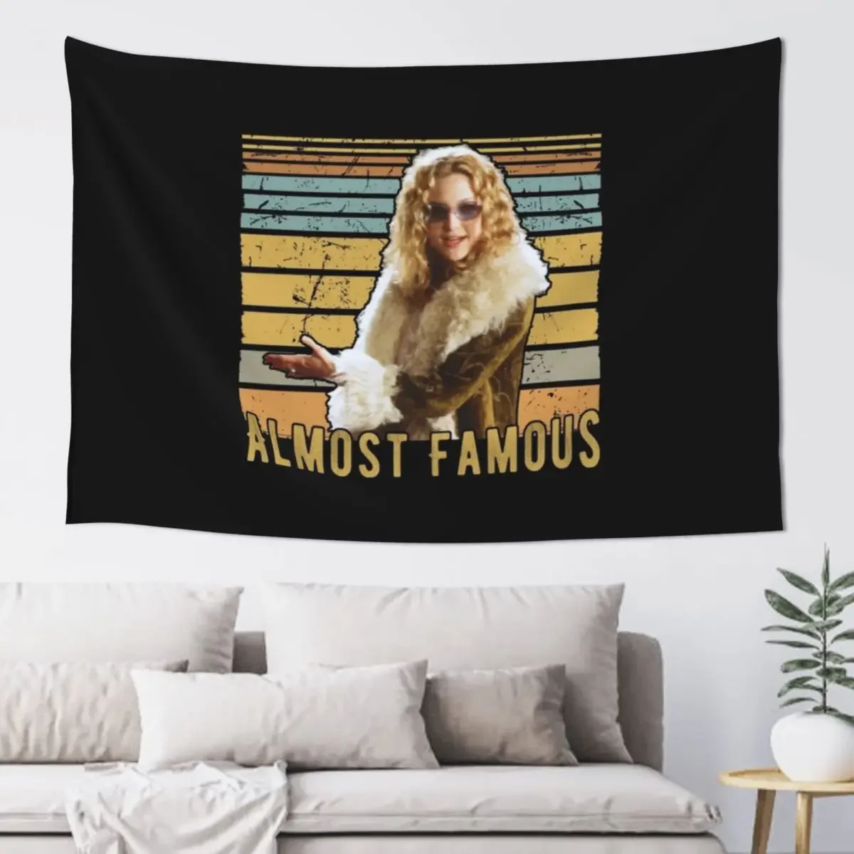 

Almost Famous Retro Vintage Girl Tapestry Wall Decorations Custom Tapestry