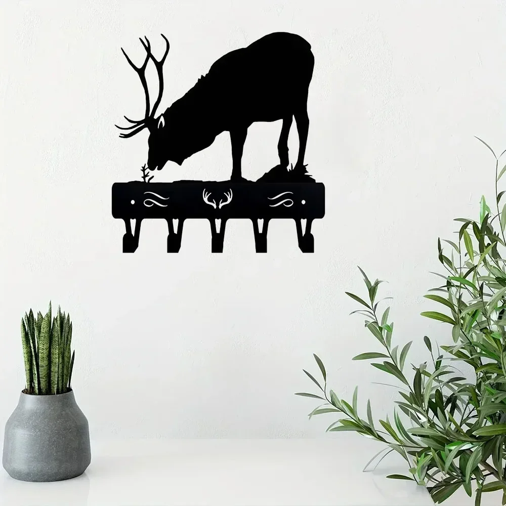 ascinating 1pc Elk Bull Key Rack Hanger – Intriguing Wall Mounted Hook and Pendant. Wall Art and Home Decor