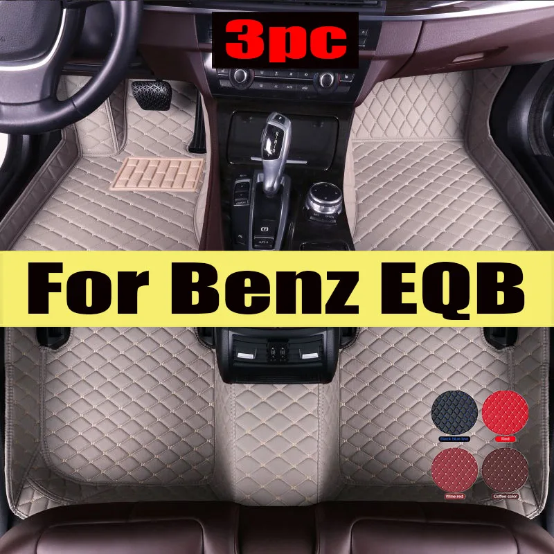 

Car Floor Mats For Mercedes Benz EQB 2022 Custom Auto Foot Pads Automobile Carpet Cover Interior trunk mat