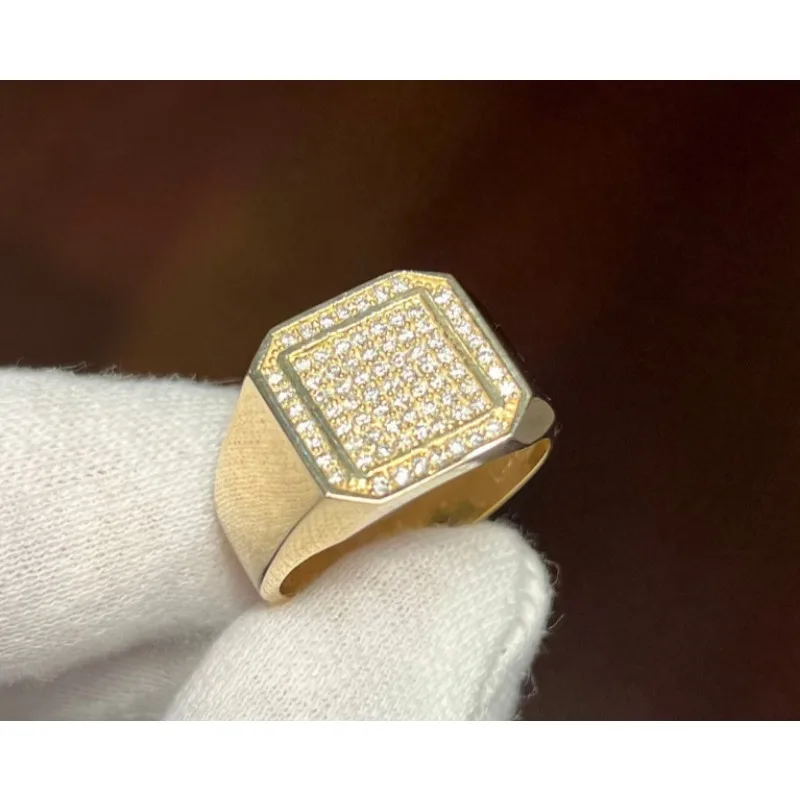 Solid 925 Sterling Silver Ring Fully Set with Moissanite Festive Gift Ideal for Any Occasion