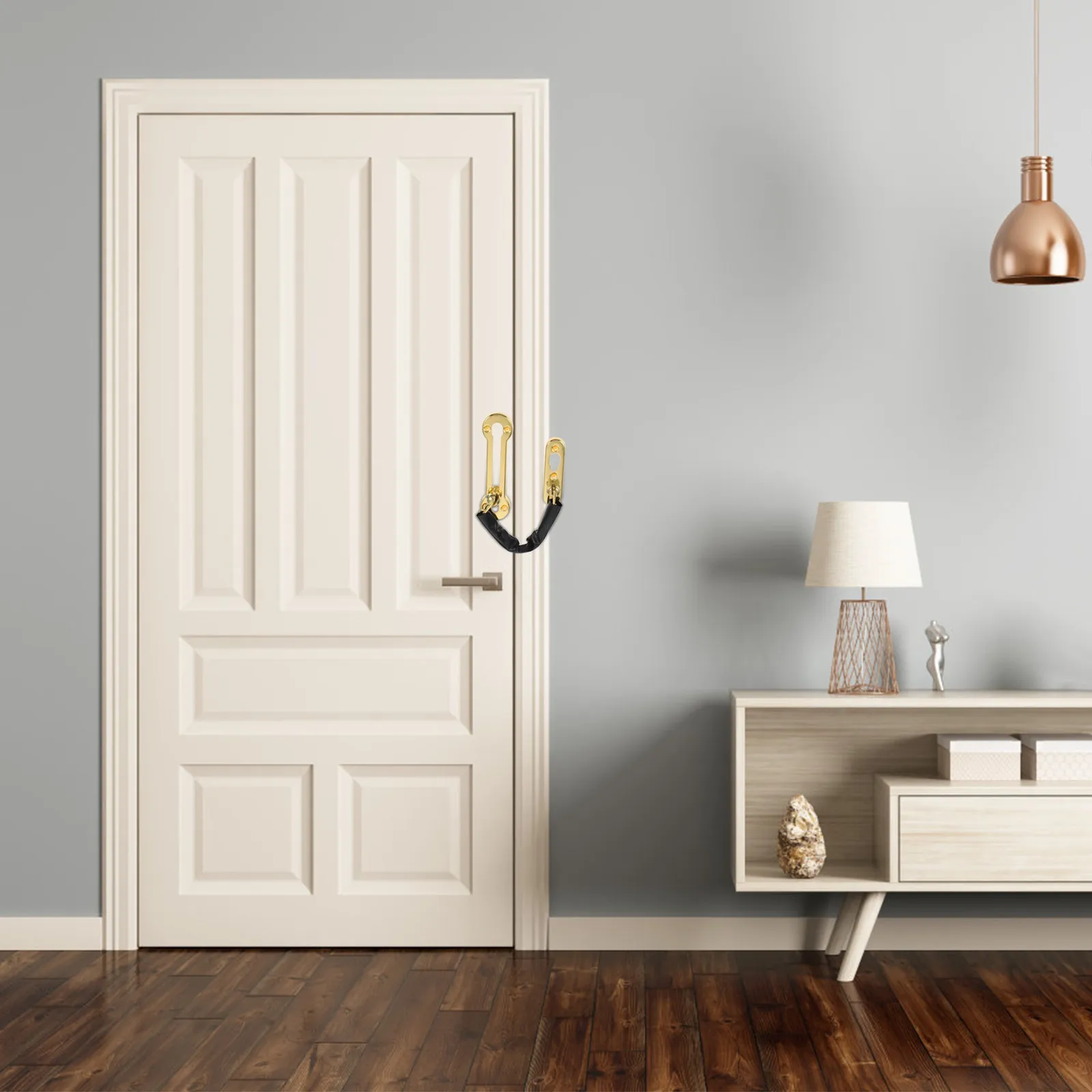 

Противовзломная дверная цепь-защелка из нержавеющей стали, сверхпрочная, для внутренних и наружных дверей, с плавным прикосновением, надежная и безопасная