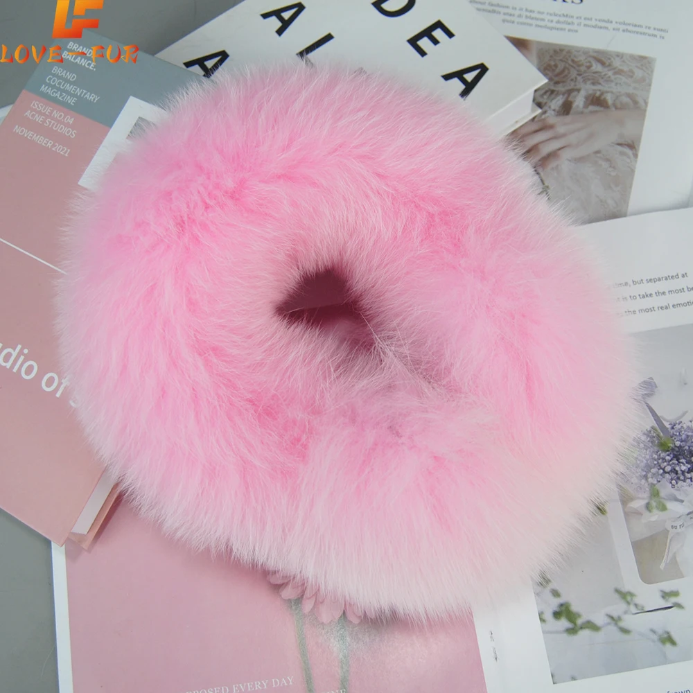 New Style Luxury Plush Natural Fox Fur Ear-cap Russia Women Real Fox Fur Earmuffs Lady Winter Warm Big Pompoms Fox Fur Ear Muff