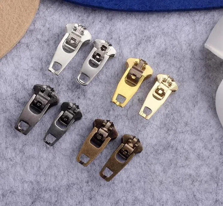 10Pcs 3# 4# 5# Wholesale Metal Jeans Fly Zipper Sliders for Casual Pant's Zipper Heads Tailor's DIY Jeans Sewing Accessories