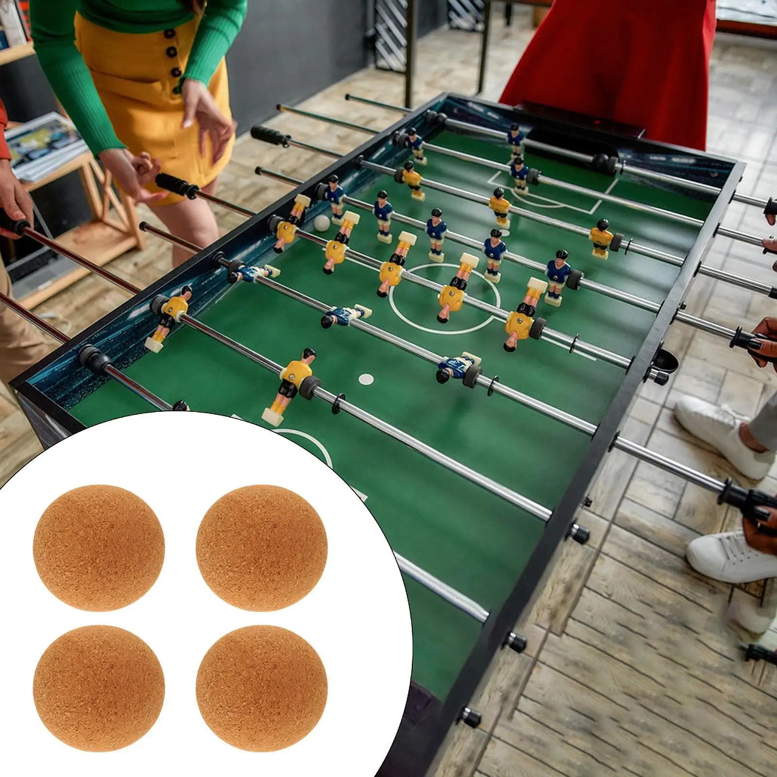 4x ตารางลูกฟุตบอล Foosball ลูกโต๊ะสําหรับกีฬาสันทนาการสํานักงาน