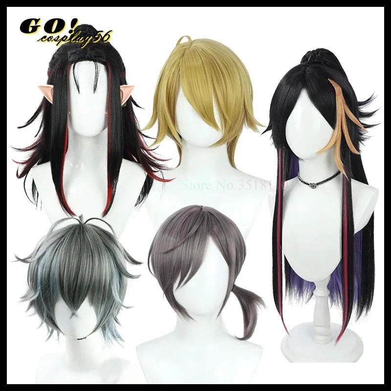 Luxiem 2023 nuevos trajes Cosplay peluca Ike Eveland Luca Kaneshiro Shu Yamino Mysta Rias Vox Akuma ídolo de pelo Vtuber NIJISANJI EN