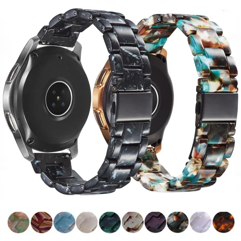 

Resin Watchband 20mm 22mm For Samsung Galaxy Watch 42mm 46mm Active 2 S3 Strap Bracelet Band For Huawei Huami 46mm 42mm Amazfit