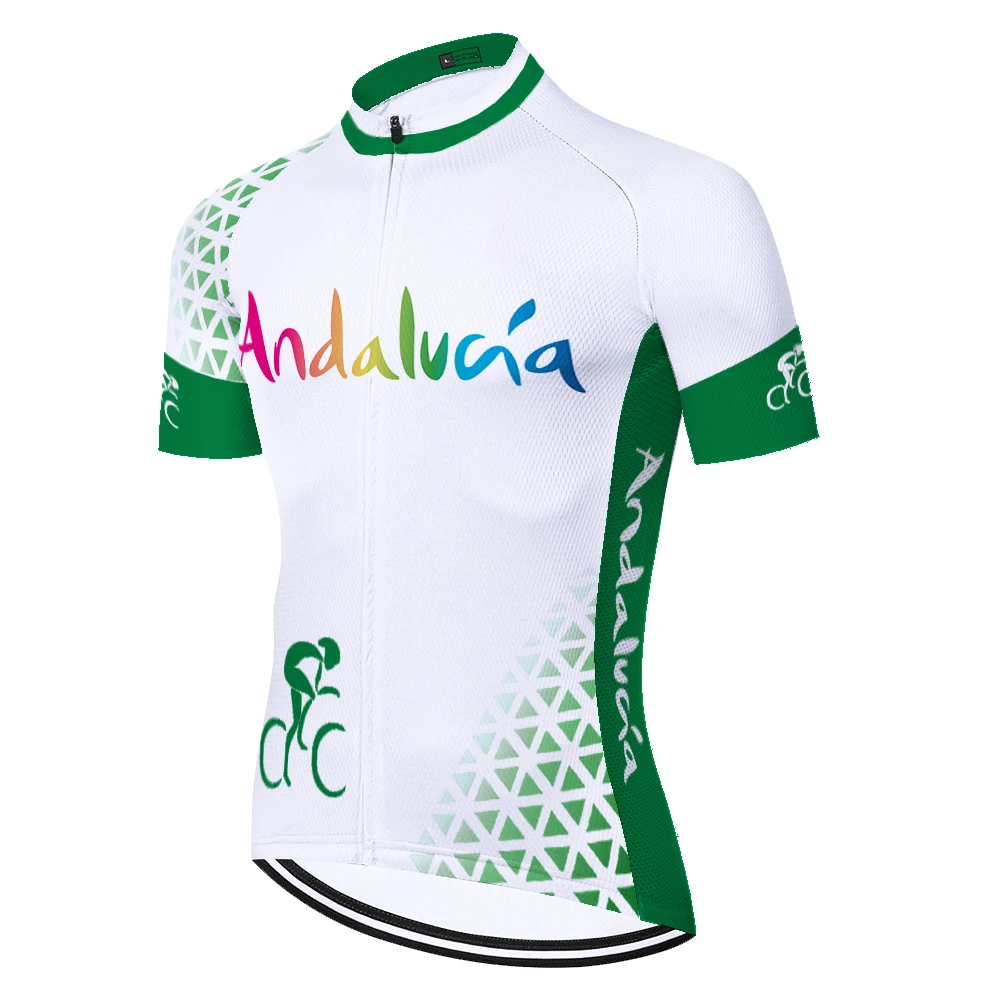 Spain ANDALUCIA cycling jersey team bike jersey summer breathable quick dry abbigliamento ciclismo estivo 2023 uomo