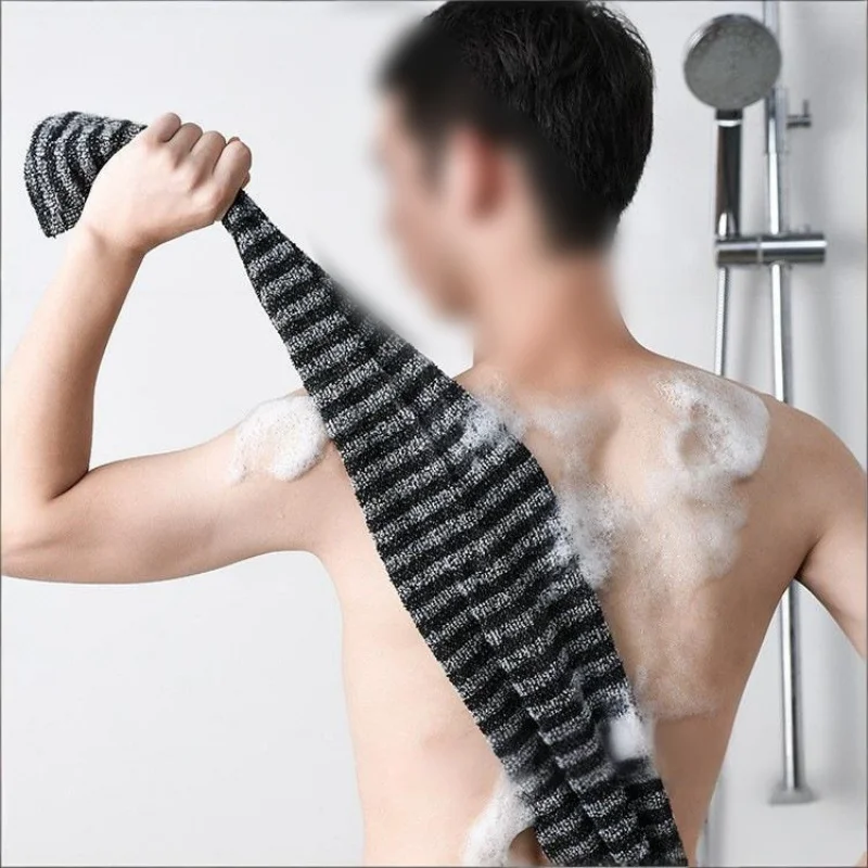Polyester Fiber Exfoliating Bath Brush - Shower Scrubber For Back  Body, Soft Shower Sponge Bathroom Accessories